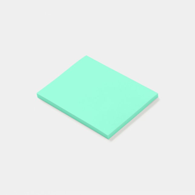 Solid Aquamarine Post-it Notes (Angled)