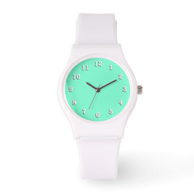 Solid Aquamarine Watch (Front)