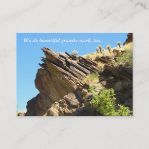 Solid as a rock_We do beautiful granite work, too Business Card