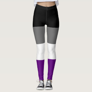 Solid Asexual Pride Flag Leggings