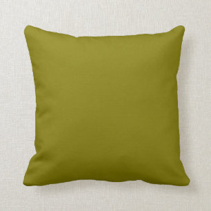 Solid Avocado Green Pop of Colour Throw Pillow