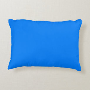 Solid Azure Blue Accent Pillow