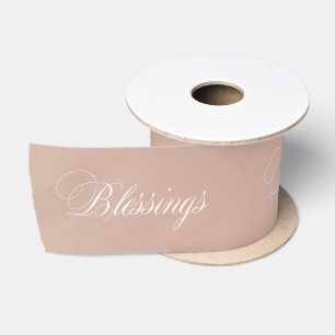 Solid Beige Colour Blessings Satin Ribbon