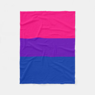 Solid Bisexual Pride Flag Fleece Blanket
