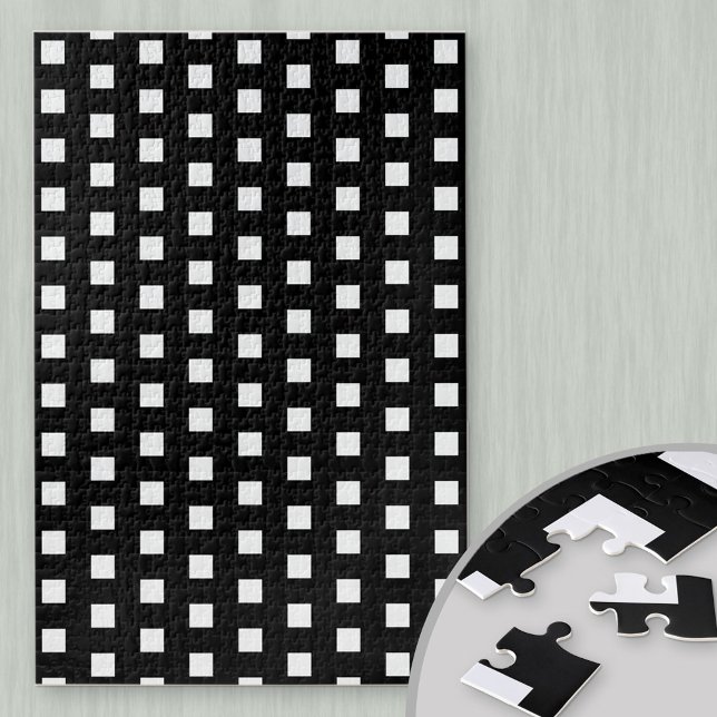 Solid Black and White Squares Difficult Jigsaw Puzzle (Creator Uploaded)