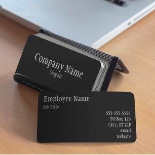 Solid Black Business Card