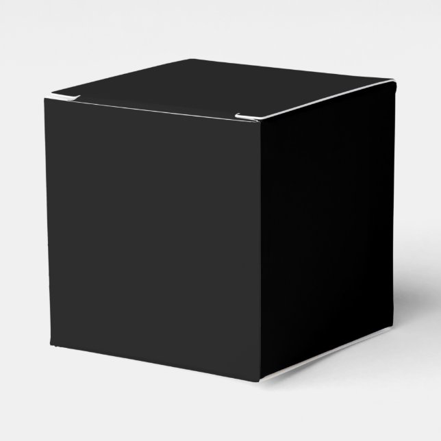 Solid Black Favor Box (Front Side)