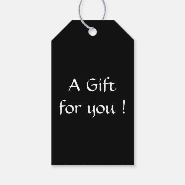 Solid Black Gift Tags (Front)