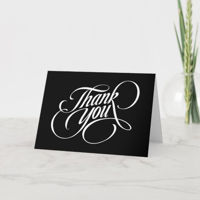 SOLID BLACK THANK YOU CARD BEALEADER (Front)