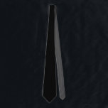 Solid Black with Grey Neck Tie<br><div class="desc">Here is a cool black tie with a surprise pop of colour on the back.

Designed in beautiful Washington state,  USA,  by an independent freelance artist (Whoopsidoodle) for your enjoyment.</div>