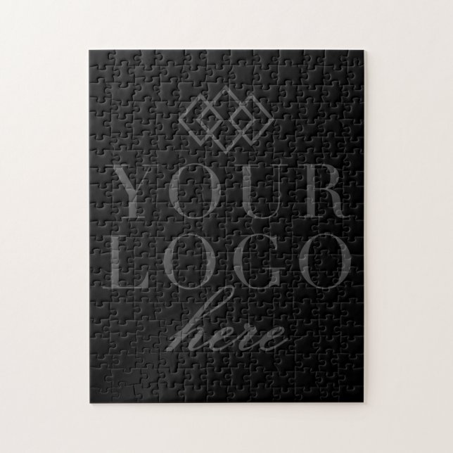 Solid Black Your Secret Message | Custom Logo Jigsaw Puzzle (Vertical)