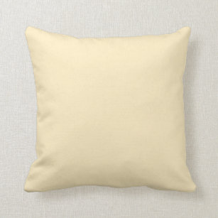 Solid blonde beige throw pillow