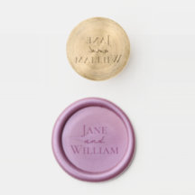 Solid Brass Wax Stamper and Purple Wax