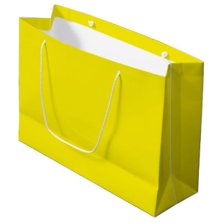 Solid bright canary yellow large gift bag