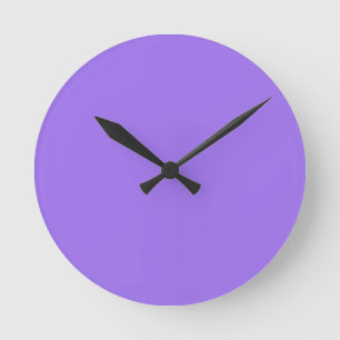 Solid Bright Lavender Purple Wall Clock