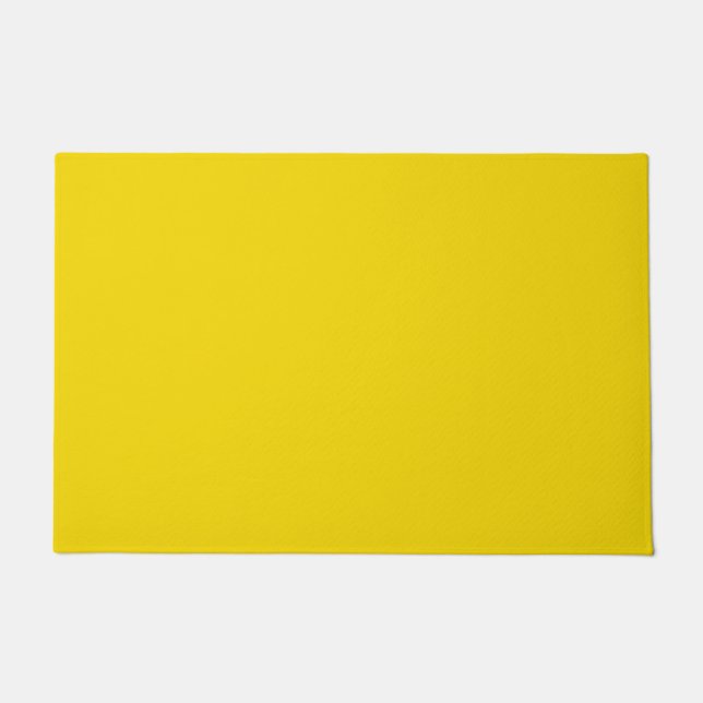 Solid bright lightning yellow doormat (Front)