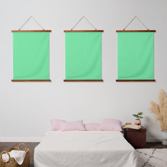 Solid Bright Lime Green Triple Wall Tapestry Set (Bedroom)