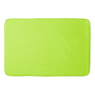 Solid bright lime light green bath mat