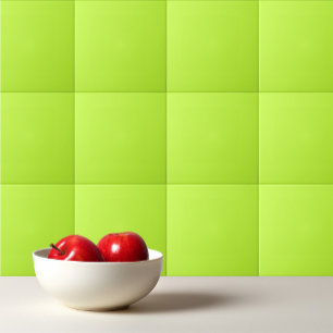 Solid bright lime light green tile