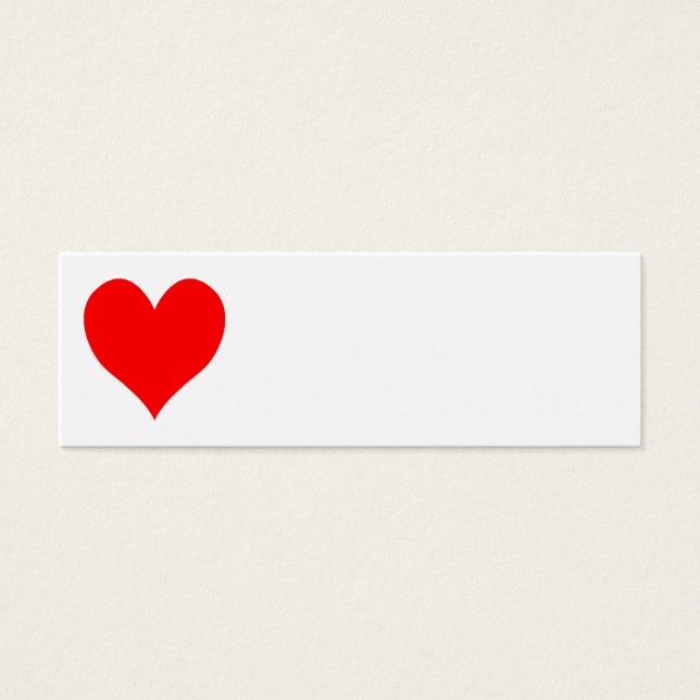 Solid Bright Red Cute Heart (Front)