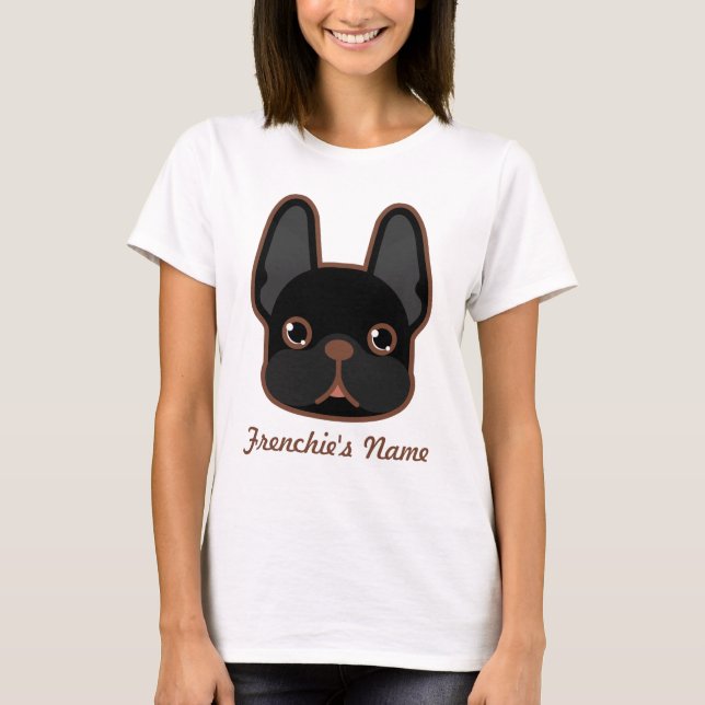 Solid Brindle Frenchie Custom Design T-Shirt (Front)