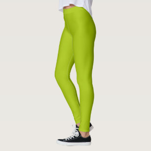Solid Bud Green Decor on Leggings