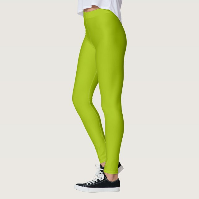 Solid Bud Green Decor on Leggings (Left)