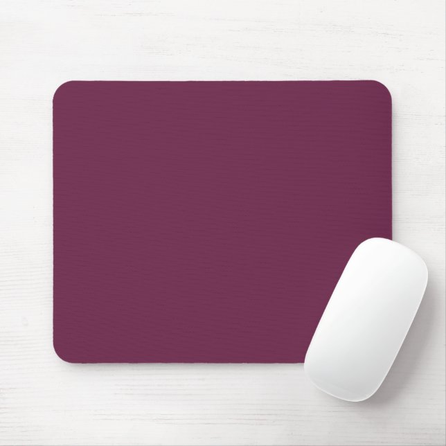 Solid Burgundy Mouse Pad with Elegant Touch (With Mouse)