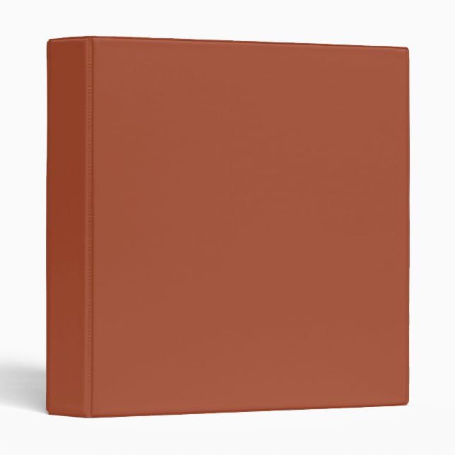Solid Burnt Orange  Binder (Front/Spine)