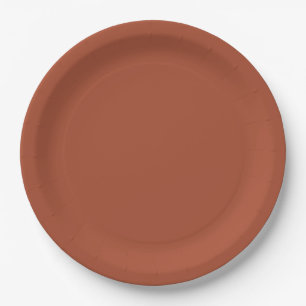 Solid Burnt Orange  Paper Plate