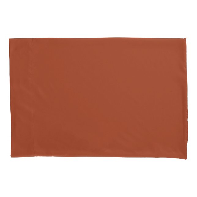 Solid Burnt Orange  Pillowcase (Front)