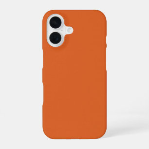Solid Burnt Orange Pumpkin Minimalist Colour iPhone 16 Case