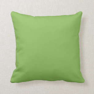 Solid cabbage green throw pillow