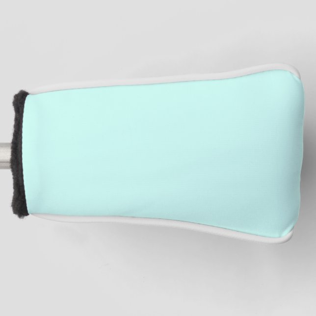 Solid cameo green mint soft turquoise golf head cover (Front)