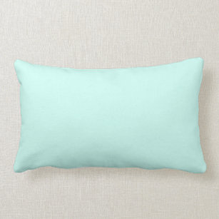 Solid cameo green mint soft turquoise lumbar pillow