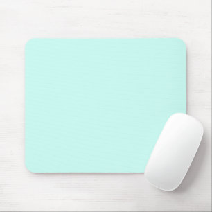 Solid cameo green mint soft turquoise mouse pad
