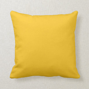 Solid Canary Yellow Pop of Colour Throw Pillow