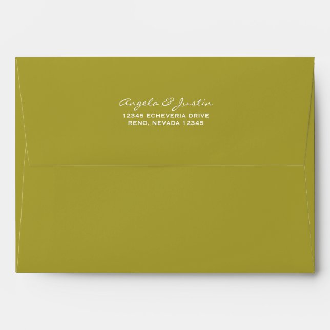 Solid Chartreuse Green Envelope (Back (Top Flap))