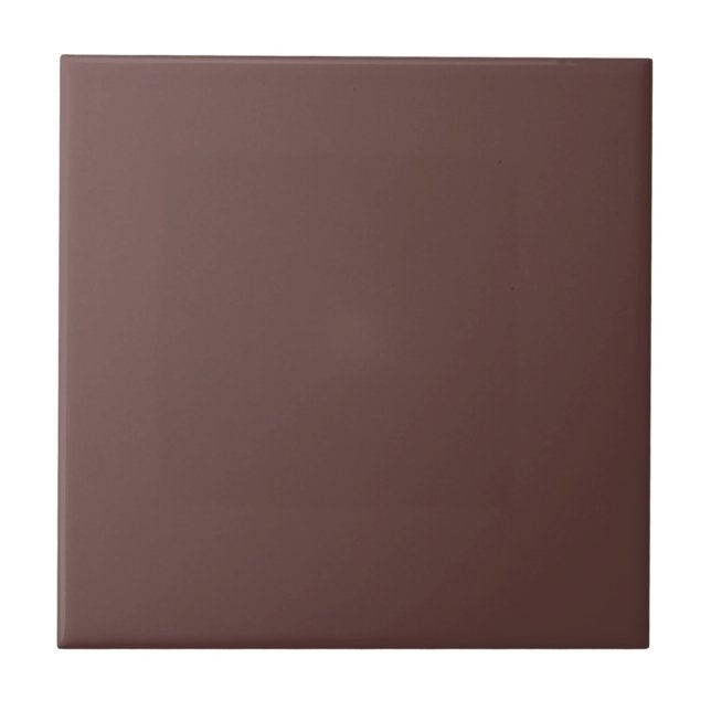 Solid Chocolate Brown Ceramic Tile 1 (Front)
