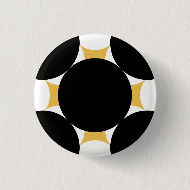 Solid Circle Cross by Kenneth Yoncich 1 Inch Round Button (Front)