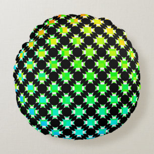 Solid Circle Cross by Kenneth Yoncich Round Pillow