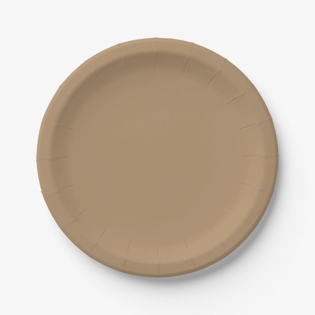 Solid Classic Soft Tan Paper Plate (Front)
