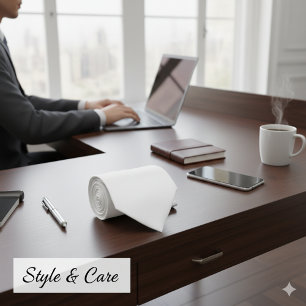 Solid Classic White  Colour Formal Neck Tie