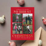 Solid Clean Collage FOIL Christmas Photo Card<br><div class="desc">Celebrate the season with this modern and stylish card from Berry Berry Sweet. Visit berryberrysweet.com for stylish stationery and personalized gifts!</div>