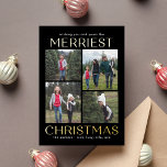 Solid Clean Collage FOIL Christmas Photo Card<br><div class="desc">Celebrate the season with this modern and stylish card from Berry Berry Sweet. Visit berryberrysweet.com for stylish stationery and personalized gifts!</div>