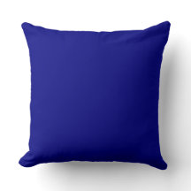 Solid Clear Bright Navy Blue Throw Pillow AH2023