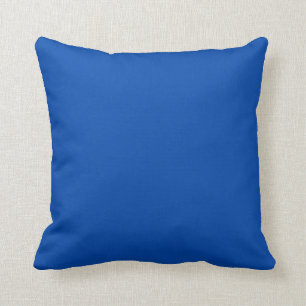 Solid Cobalt Blue Design Throw Pillow
