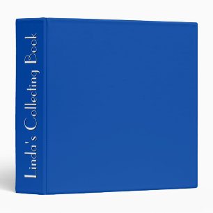 Solid Cobalt Blue Personalized Binder