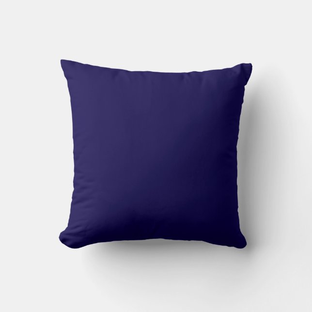 Solid Cobalt Blue Pop of Colour Throw Pillow (Front)