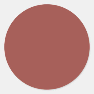 Solid Cognac Colour Minimalist Plain Modern Classic Round Sticker